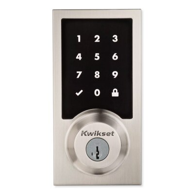 Kwikset SmartCode 916 Zigbee Contemporary Touchscreen Deadbolt with Home Connect, Satin Nickel